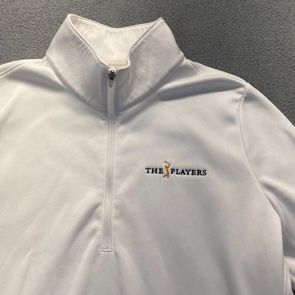 Nike Sweater Womens Large White Therma Fit Golf Half Zip Pullover Fleece Mock - Picture 13 of 14